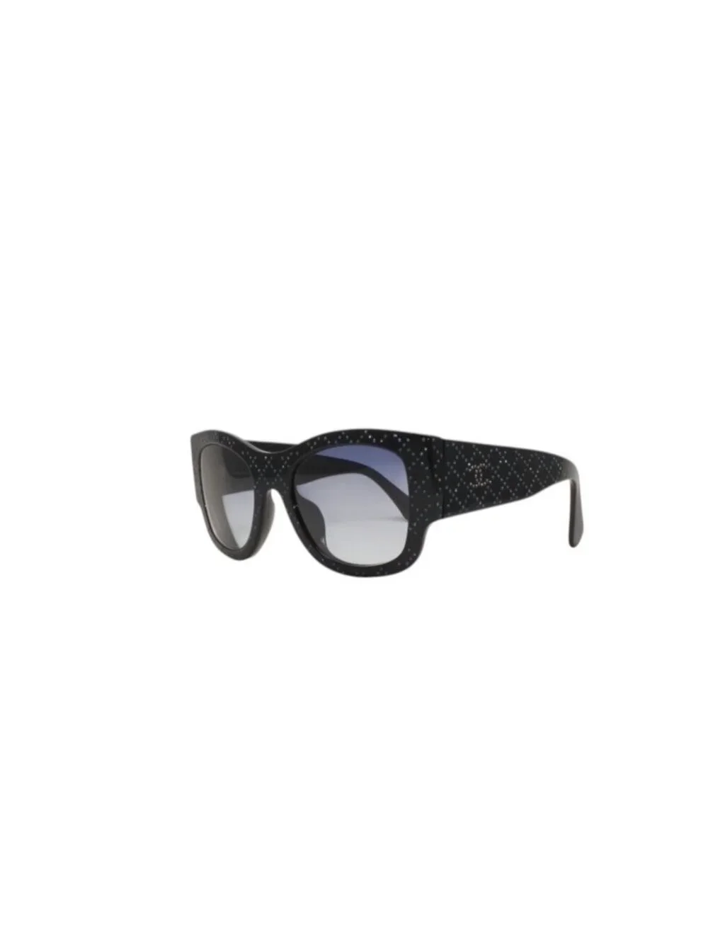 Chanel Sunglasses Eyewear CC Logo Rhinestone Navy